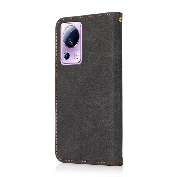 For Xiaomi Civi 2 Dual-color Stitching Leather Phone Case