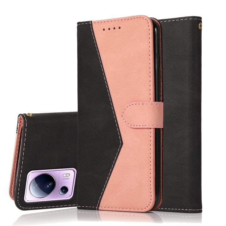 For Xiaomi Civi 2 Dual-color Stitching Leather Phone Case
