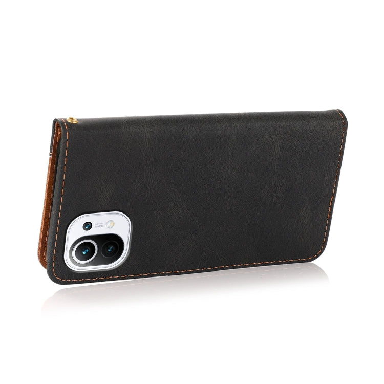 For Xiaomi Mi 11 Dual-color Stitching Leather Phone Case
