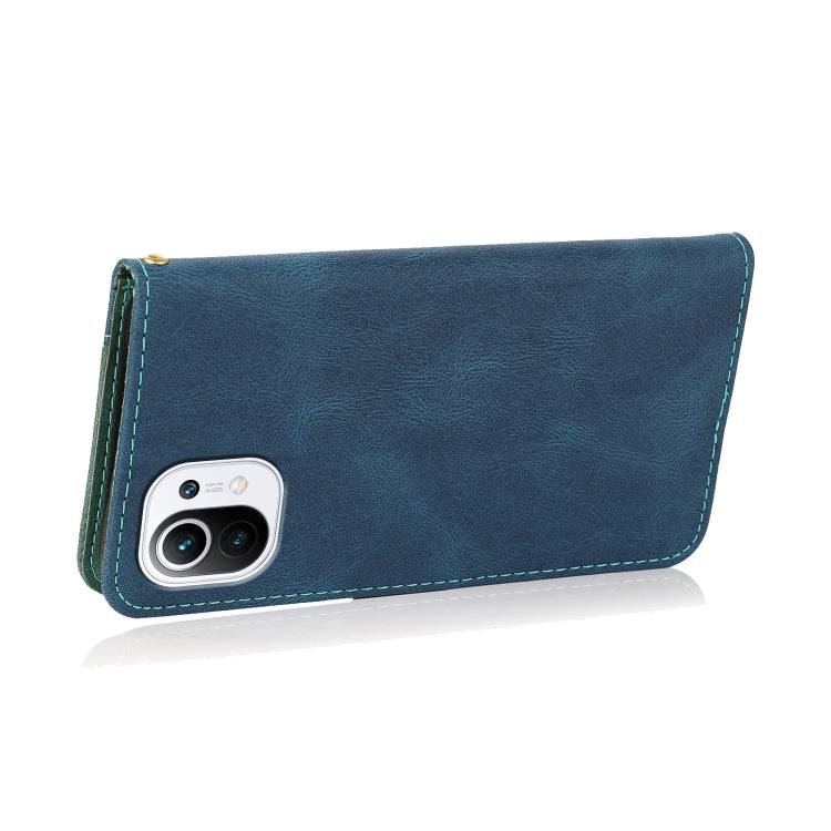 For Xiaomi Mi 11 Lite Dual-color Stitching Leather Phone Case