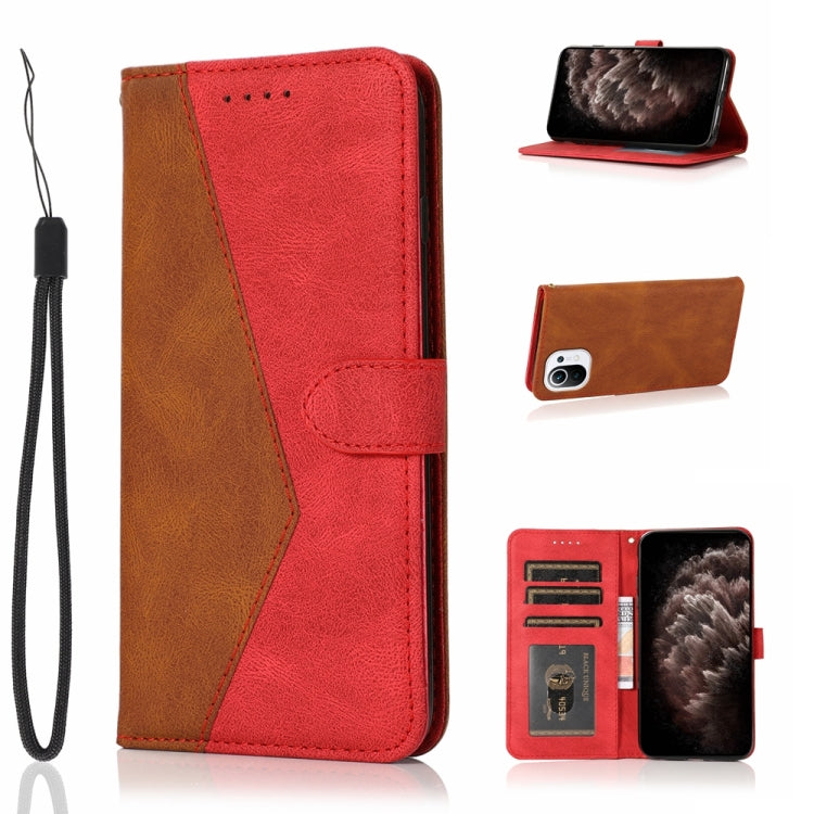 For Xiaomi Mi 11 Lite Dual-color Stitching Leather Phone Case