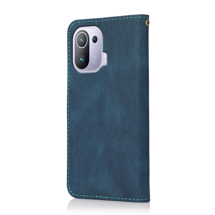 For Xiaomi Mi 11 Pro Dual-color Stitching Leather Phone Case