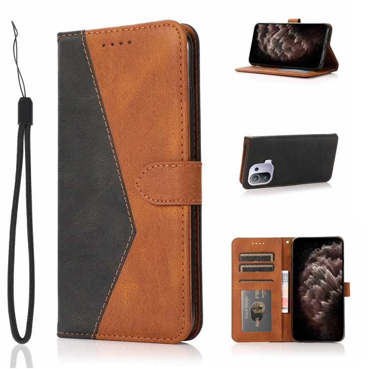 For Xiaomi Mi 11 Pro Dual-color Stitching Leather Phone Case