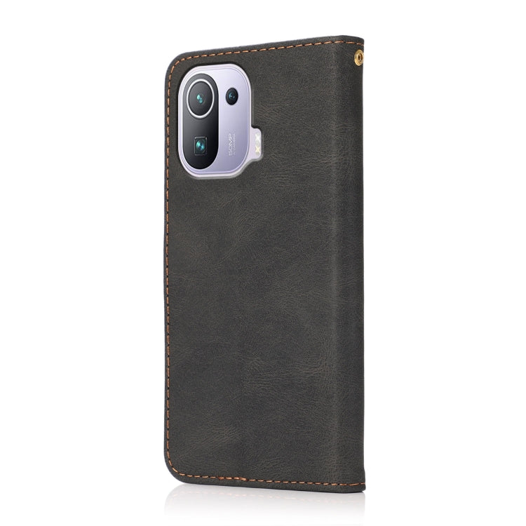 For Xiaomi Mi 11 Pro Dual-color Stitching Leather Phone Case