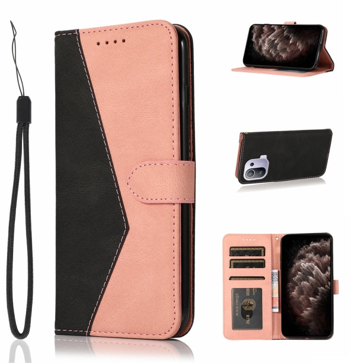For Xiaomi Mi 11 Pro Dual-color Stitching Leather Phone Case