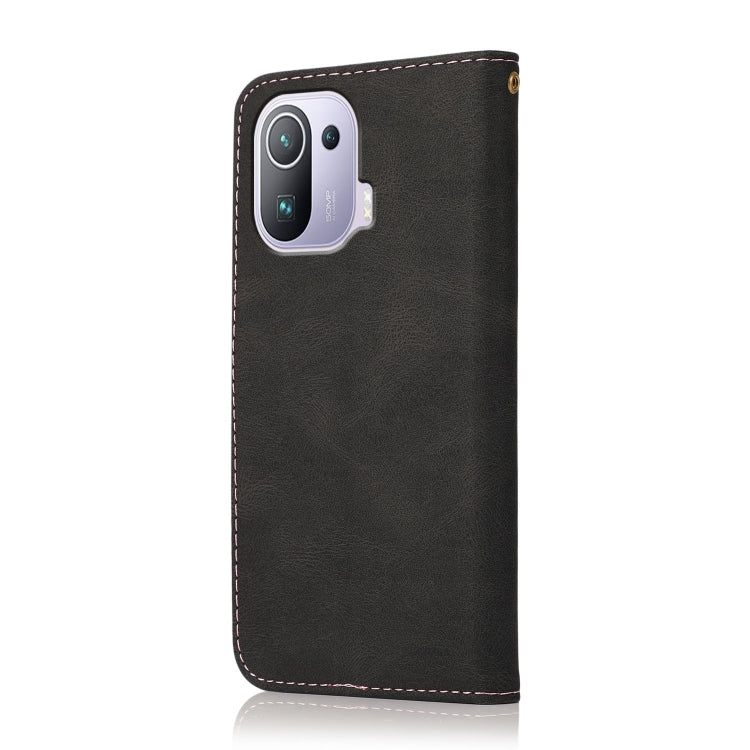 For Xiaomi Mi 11 Pro Dual-color Stitching Leather Phone Case
