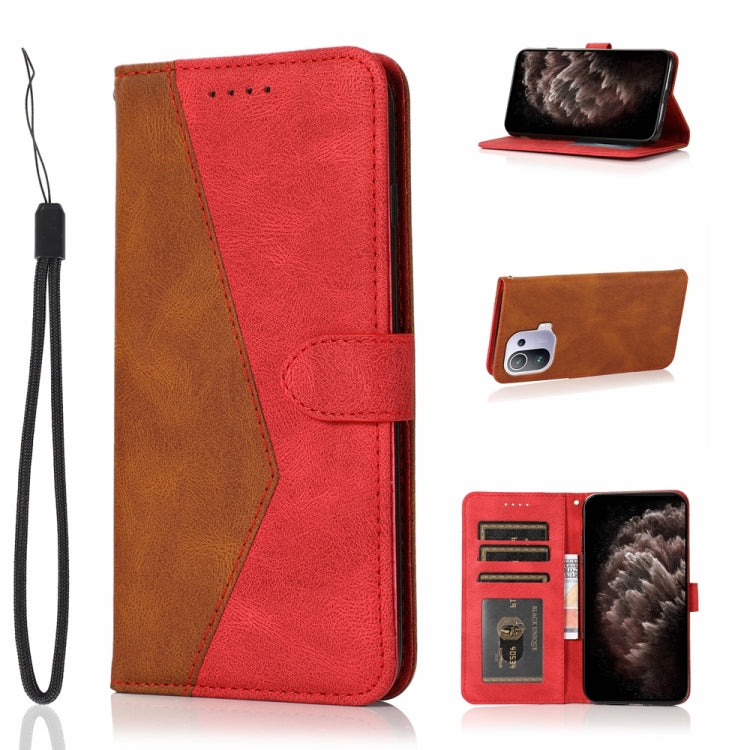 For Xiaomi Mi 11 Pro Dual-color Stitching Leather Phone Case