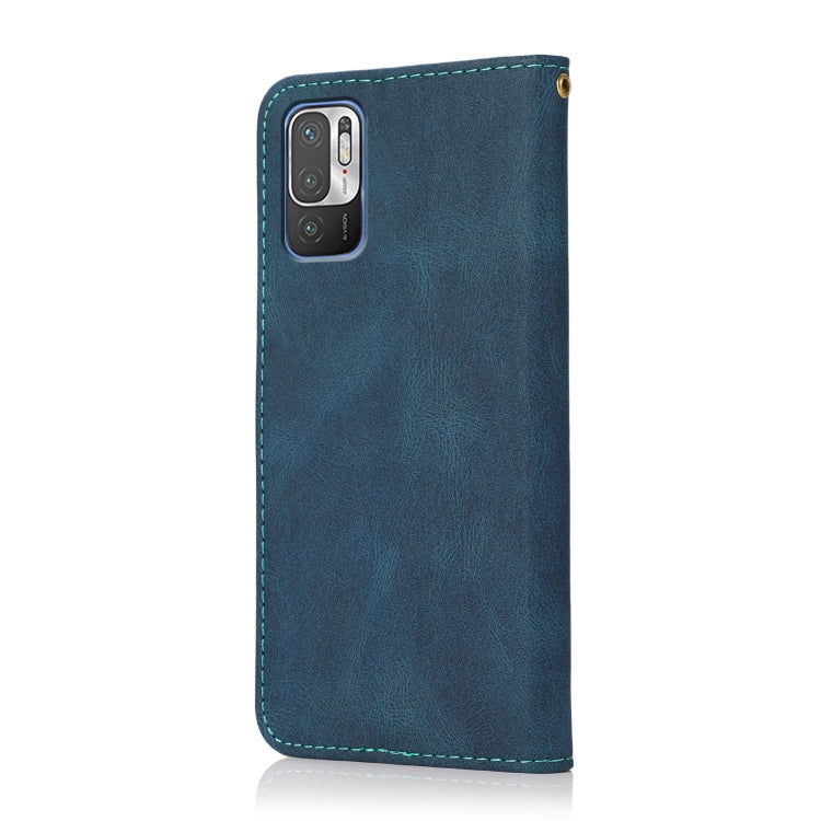 For Xiaomi Redmi Note 10 5G Dual-color Stitching Leather Phone Case