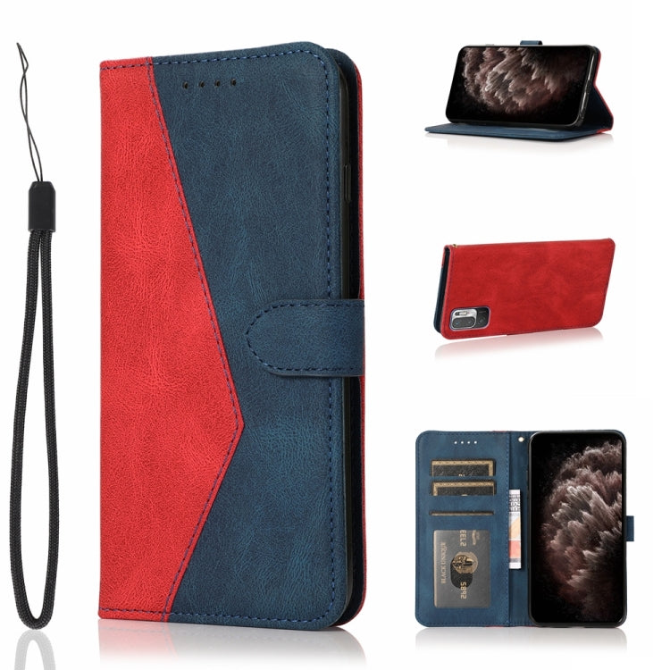 For Xiaomi Redmi Note 10 5G Dual-color Stitching Leather Phone Case