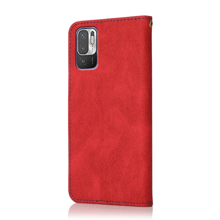 For Xiaomi Redmi Note 10 5G Dual-color Stitching Leather Phone Case