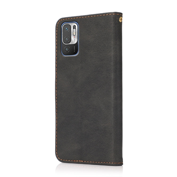 For Xiaomi Redmi Note 10 5G Dual-color Stitching Leather Phone Case