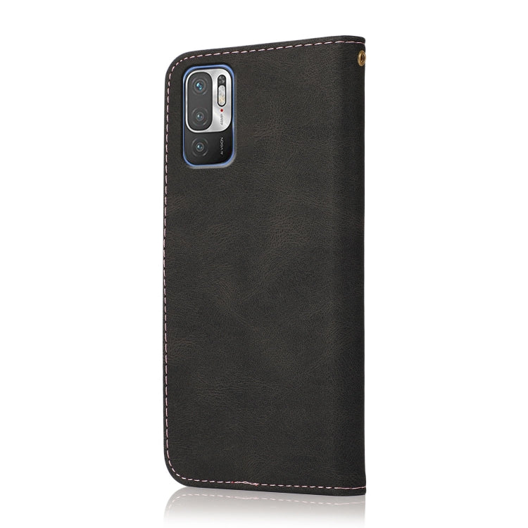For Xiaomi Redmi Note 10 5G Dual-color Stitching Leather Phone Case