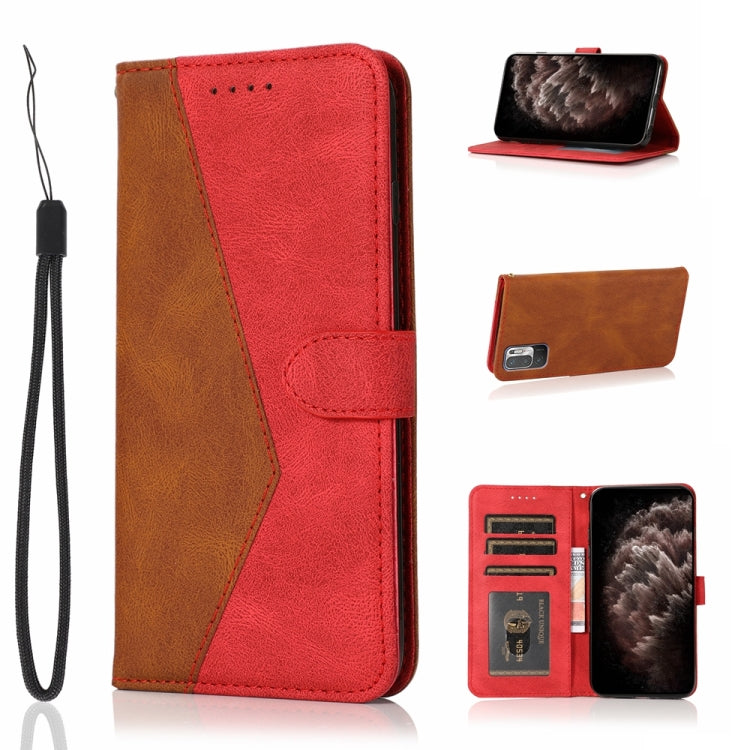 For Xiaomi Redmi Note 10 5G Dual-color Stitching Leather Phone Case