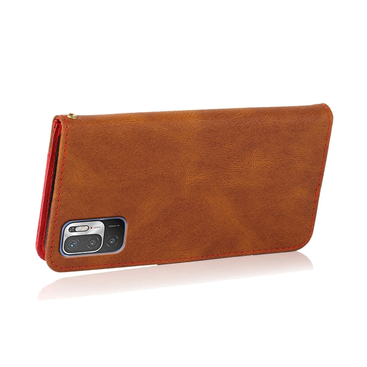 For Xiaomi Redmi Note 10 5G Dual-color Stitching Leather Phone Case