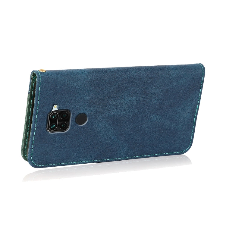 For Xiaomi Redmi Note 9 Dual-color Stitching Leather Phone Case