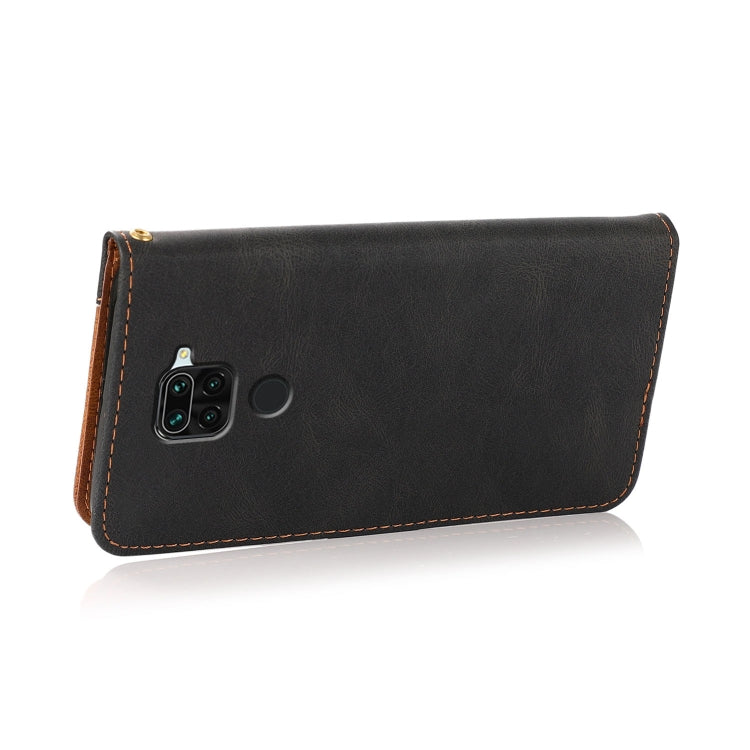 For Xiaomi Redmi Note 9 Dual-color Stitching Leather Phone Case
