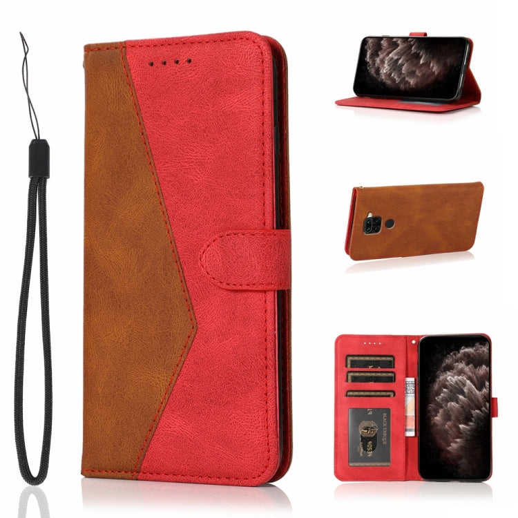For Xiaomi Redmi Note 9 Dual-color Stitching Leather Phone Case