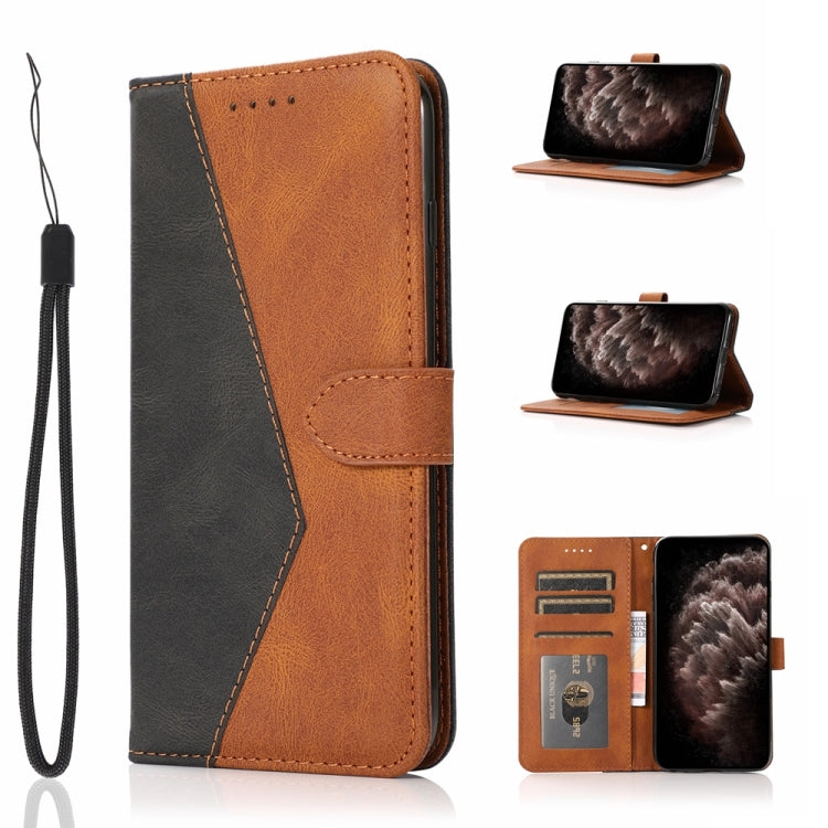 For Xiaomi Redmi Note 9 5G / Note 9T Dual-color Stitching Leather Phone Case