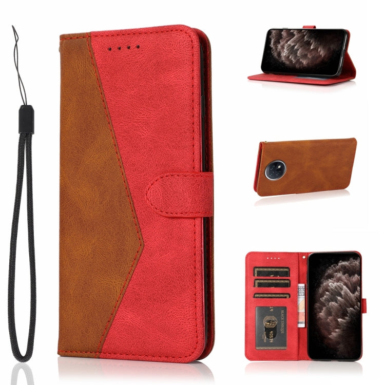 For Xiaomi Redmi Note 9 5G / Note 9T Dual-color Stitching Leather Phone Case