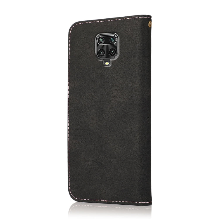 For Xiaomi Redmi Note 9 Pro Dual-color Stitching Leather Phone Case