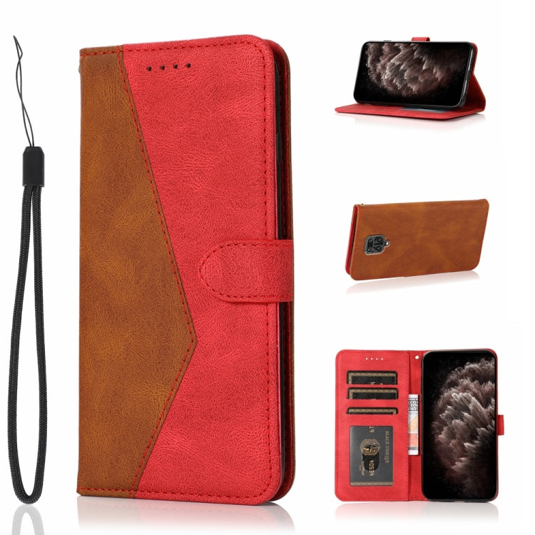 For Xiaomi Redmi Note 9 Pro Dual-color Stitching Leather Phone Case