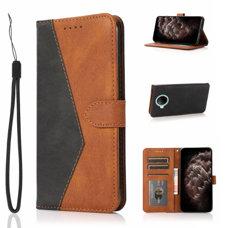 For Xiaomi Redmi Note 9 Pro 5G Dual-color Stitching Leather Phone Case