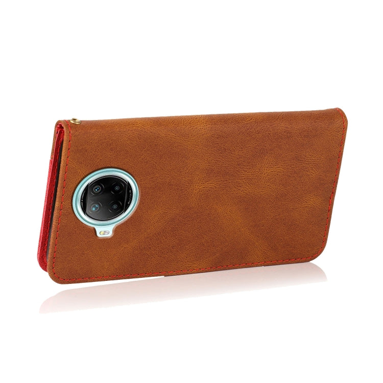 For Xiaomi Redmi Note 9 Pro 5G Dual-color Stitching Leather Phone Case