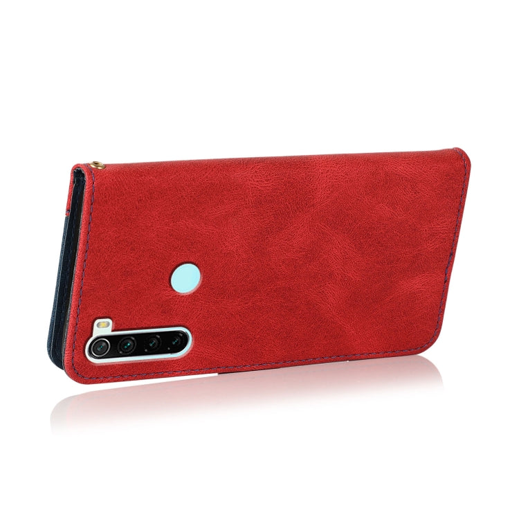 For Xiaomi Redmi Note 8 Dual-color Stitching Leather Phone Case