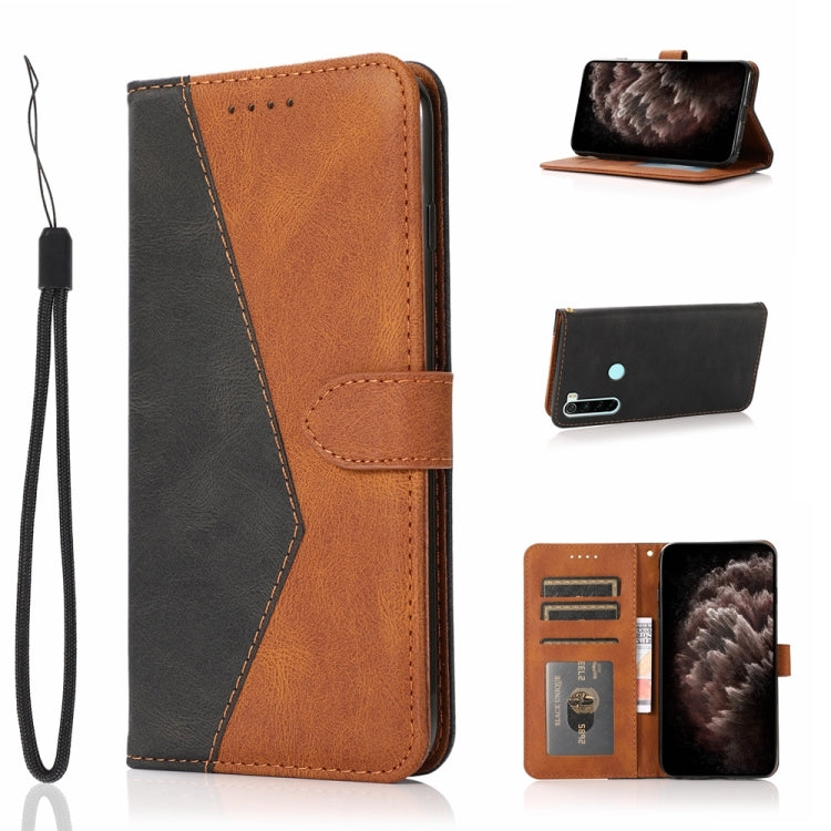For Xiaomi Redmi Note 8 Dual-color Stitching Leather Phone Case