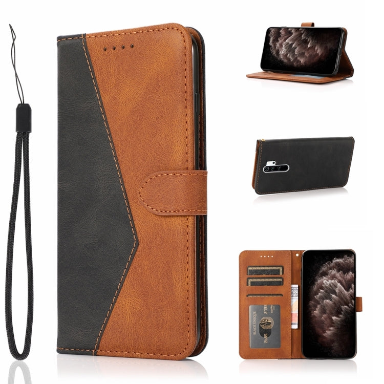 For Xiaomi Redmi Note 8 Pro Dual-color Stitching Leather Phone Case