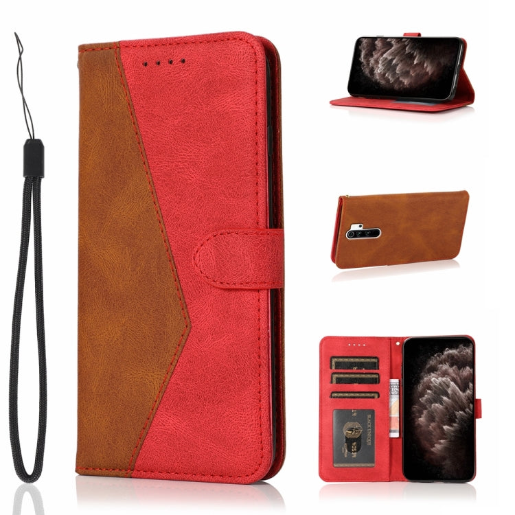 For Xiaomi Redmi Note 8 Pro Dual-color Stitching Leather Phone Case