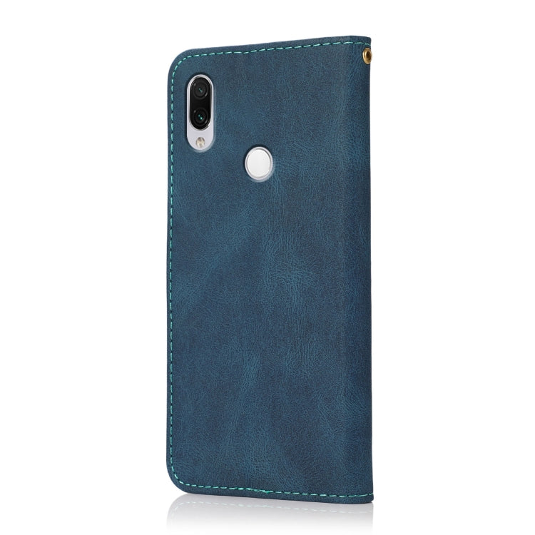 For Xiaomi Redmi Note 7 / 7 Pro Dual-color Stitching Leather Phone Case