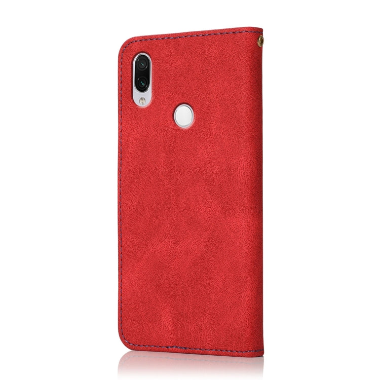 For Xiaomi Redmi Note 7 / 7 Pro Dual-color Stitching Leather Phone Case
