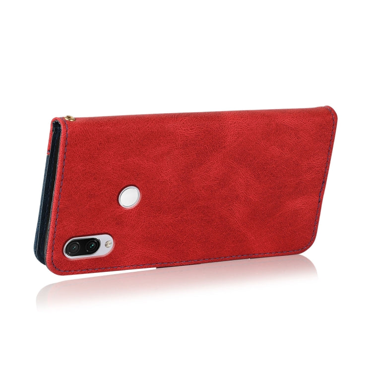 For Xiaomi Redmi Note 7 / 7 Pro Dual-color Stitching Leather Phone Case