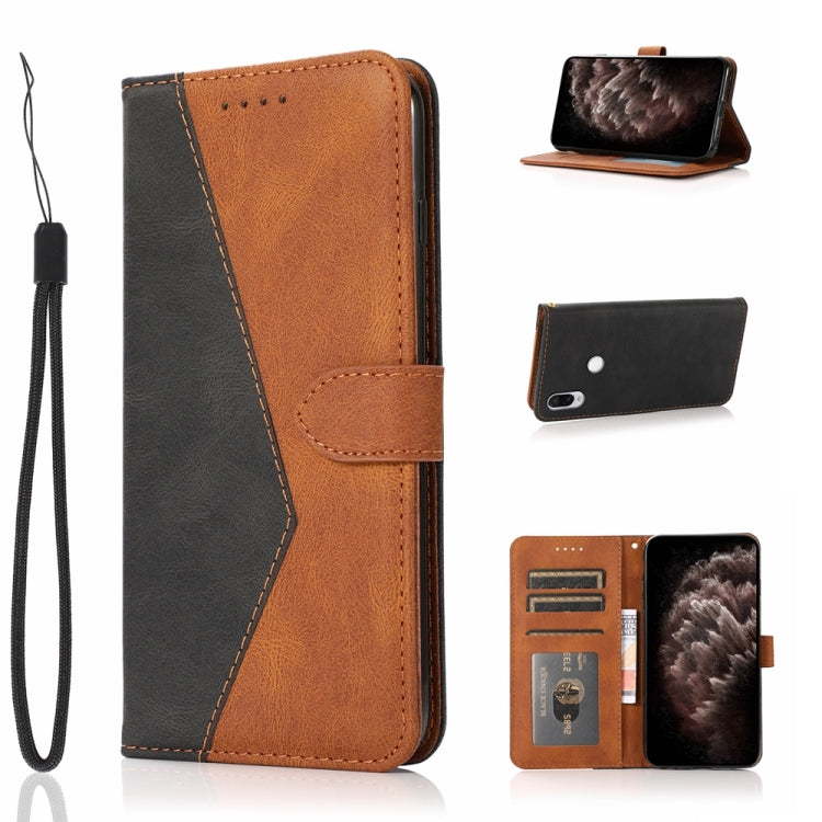 For Xiaomi Redmi Note 7 / 7 Pro Dual-color Stitching Leather Phone Case