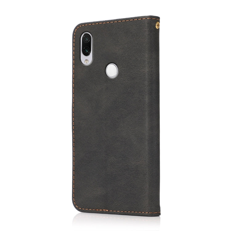 For Xiaomi Redmi Note 7 / 7 Pro Dual-color Stitching Leather Phone Case
