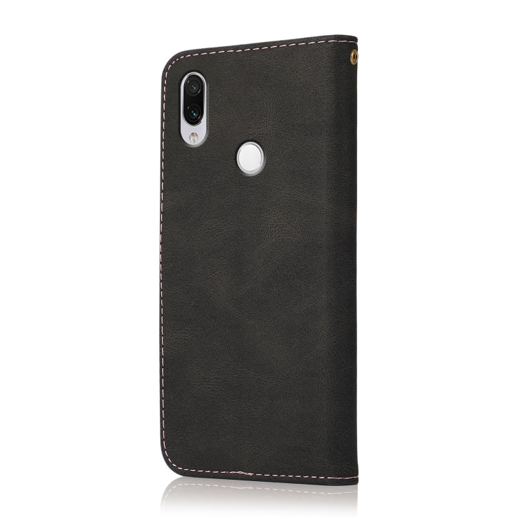 For Xiaomi Redmi Note 7 / 7 Pro Dual-color Stitching Leather Phone Case