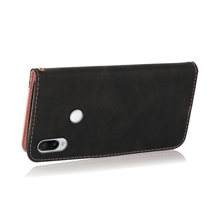 For Xiaomi Redmi Note 7 / 7 Pro Dual-color Stitching Leather Phone Case
