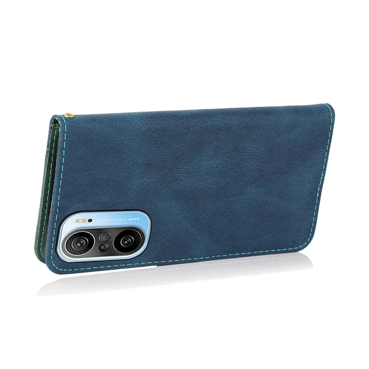For Xiaomi Redmi K40 Dual-color Stitching Leather Phone Case