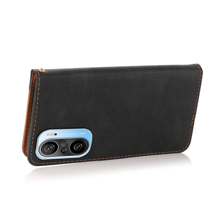 For Xiaomi Redmi K40 Dual-color Stitching Leather Phone Case
