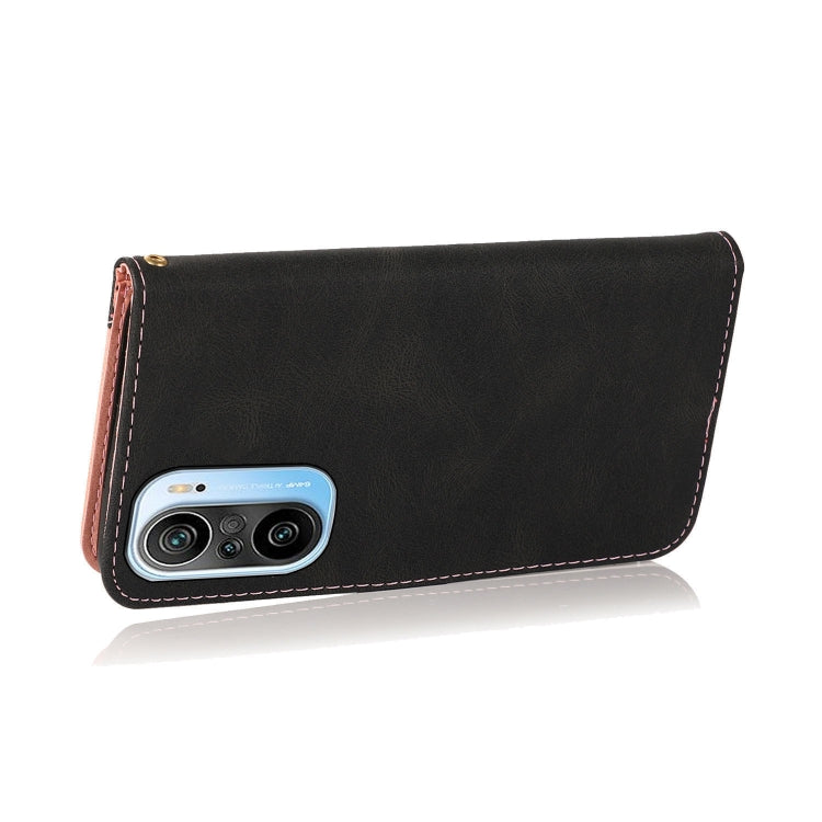 For Xiaomi Redmi K40 Dual-color Stitching Leather Phone Case