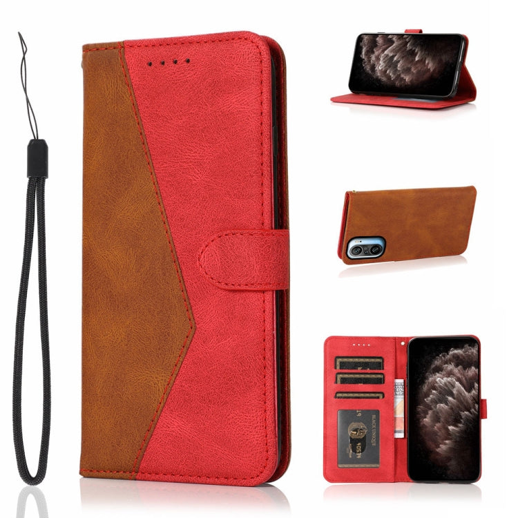 For Xiaomi Redmi K40 Dual-color Stitching Leather Phone Case