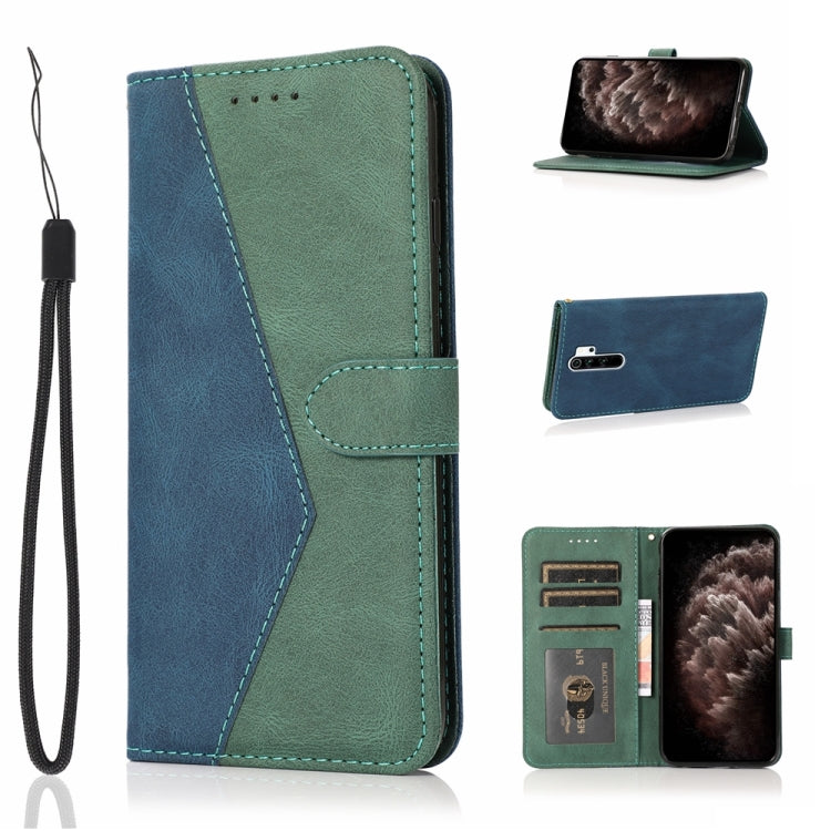 For Xiaomi Redmi 9 Dual-color Stitching Leather Phone Case