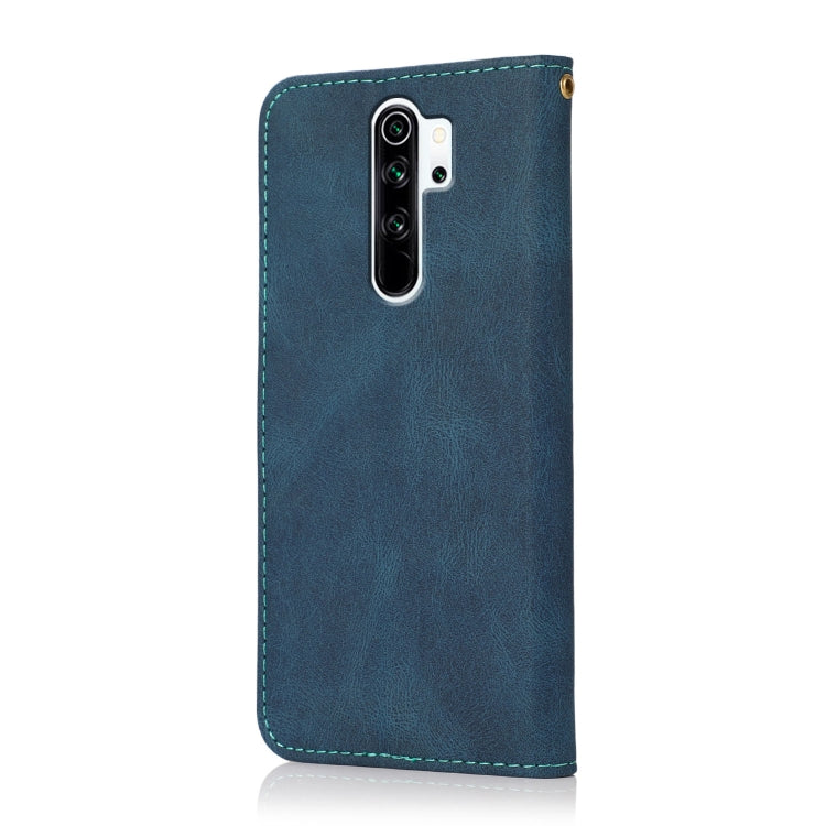 For Xiaomi Redmi 9 Dual-color Stitching Leather Phone Case