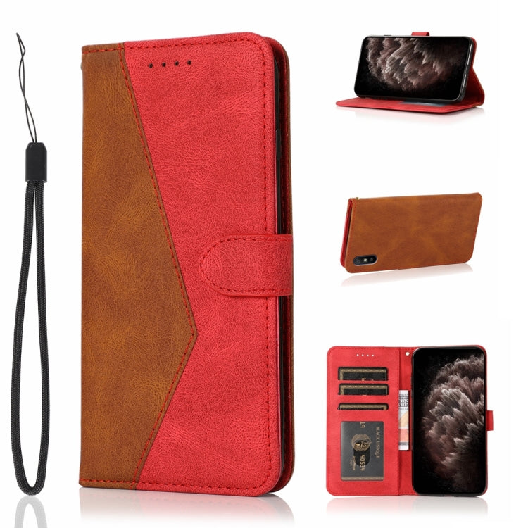 For Xiaomi Redmi 9A Dual-color Stitching Leather Phone Case
