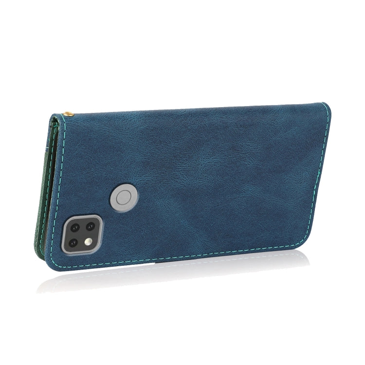 For Xiaomi Redmi 9C Dual-color Stitching Leather Phone Case