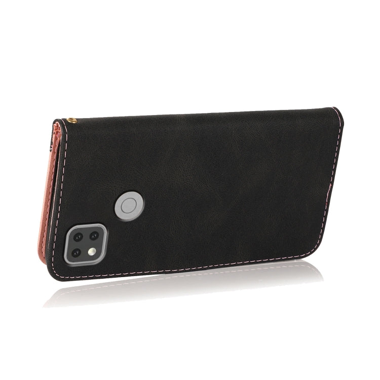 For Xiaomi Redmi 9C Dual-color Stitching Leather Phone Case