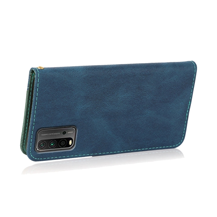 For Xiaomi Redmi 9T Dual-color Stitching Leather Phone Case