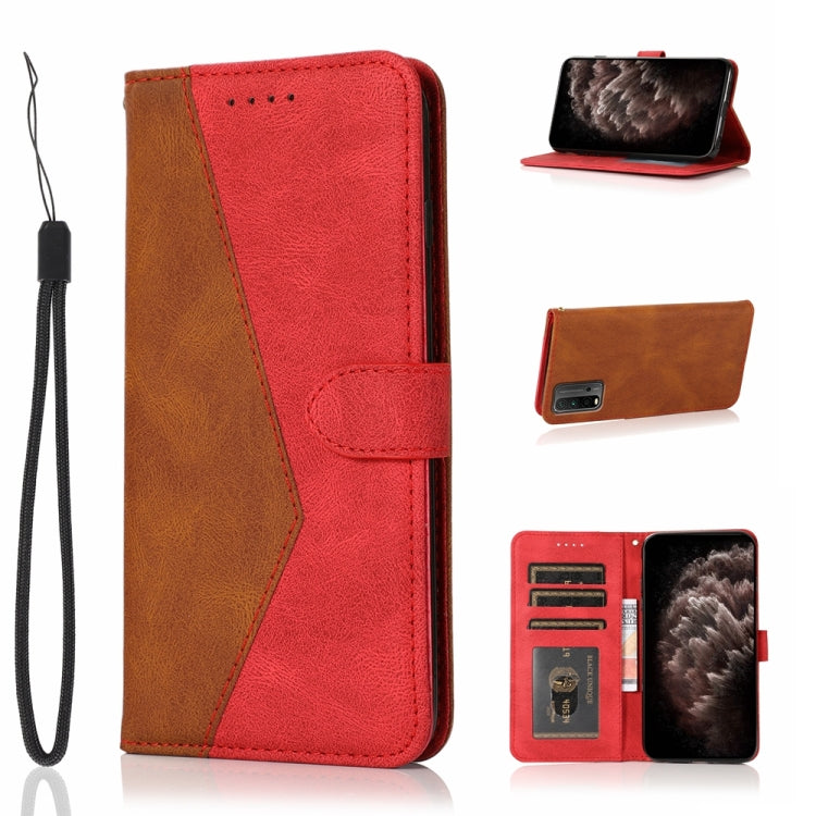 For Xiaomi Redmi 9T Dual-color Stitching Leather Phone Case