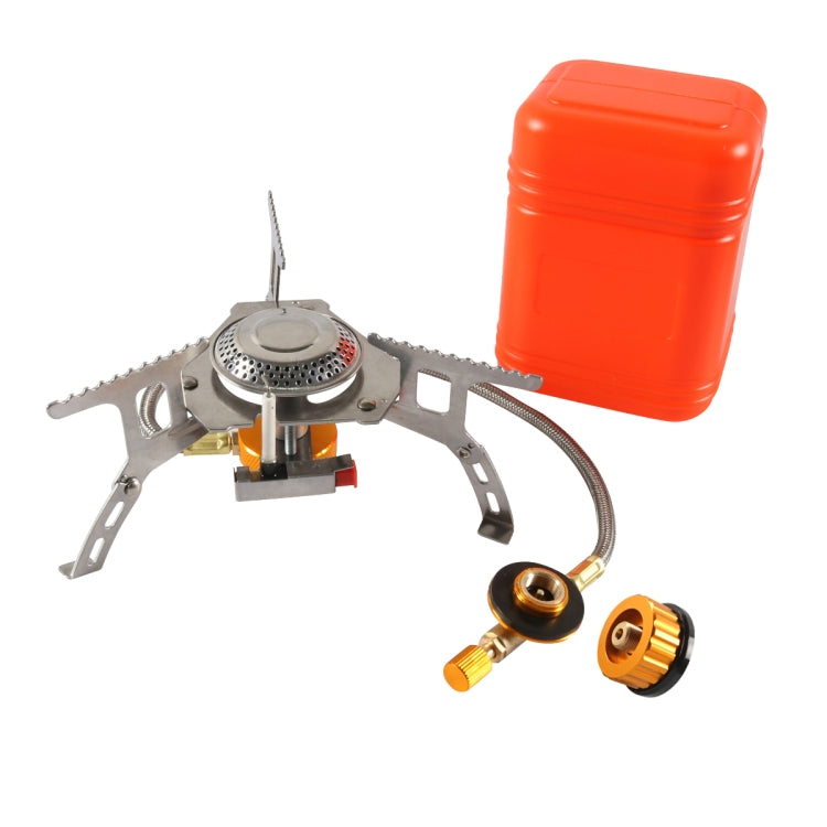 A8374 RV / Camping Portable Gas Stove with Adapter + Ignition